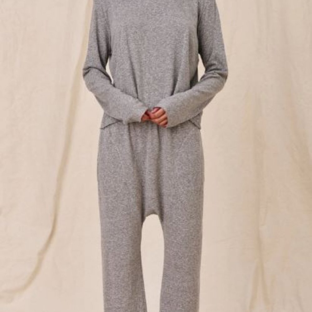 The Great Heather Grey Jersey Crop Pant XS X-Small 0